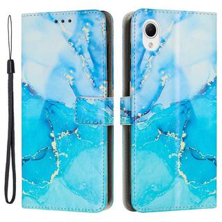 Cover-Discount  Galaxy A23e - Leder Hülle Marble 