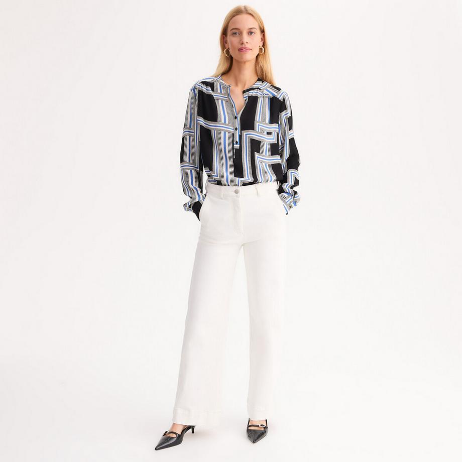 La Redoute Collections Henley Ausschnitt Grafik Bluse  