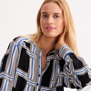 La Redoute Collections Blouse Col Tunisien Graphique  