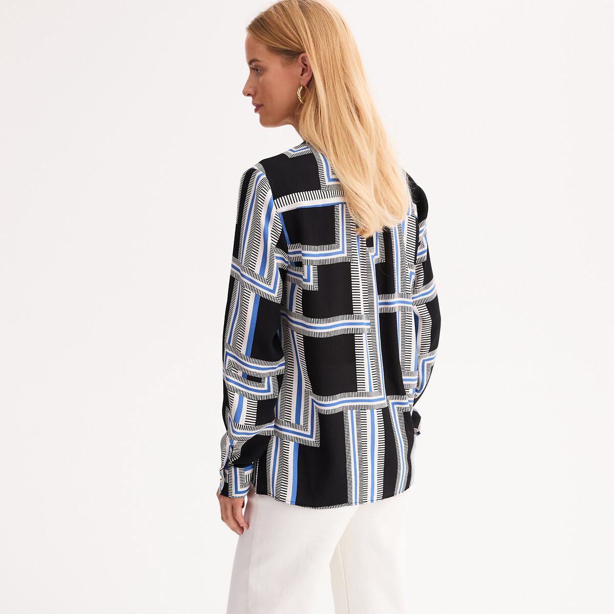 La Redoute Collections Blouse Col Tunisien Graphique  