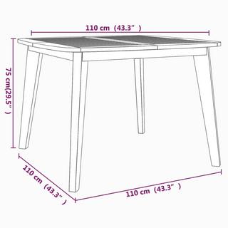 VidaXL Table de jardin bois d'acacia  