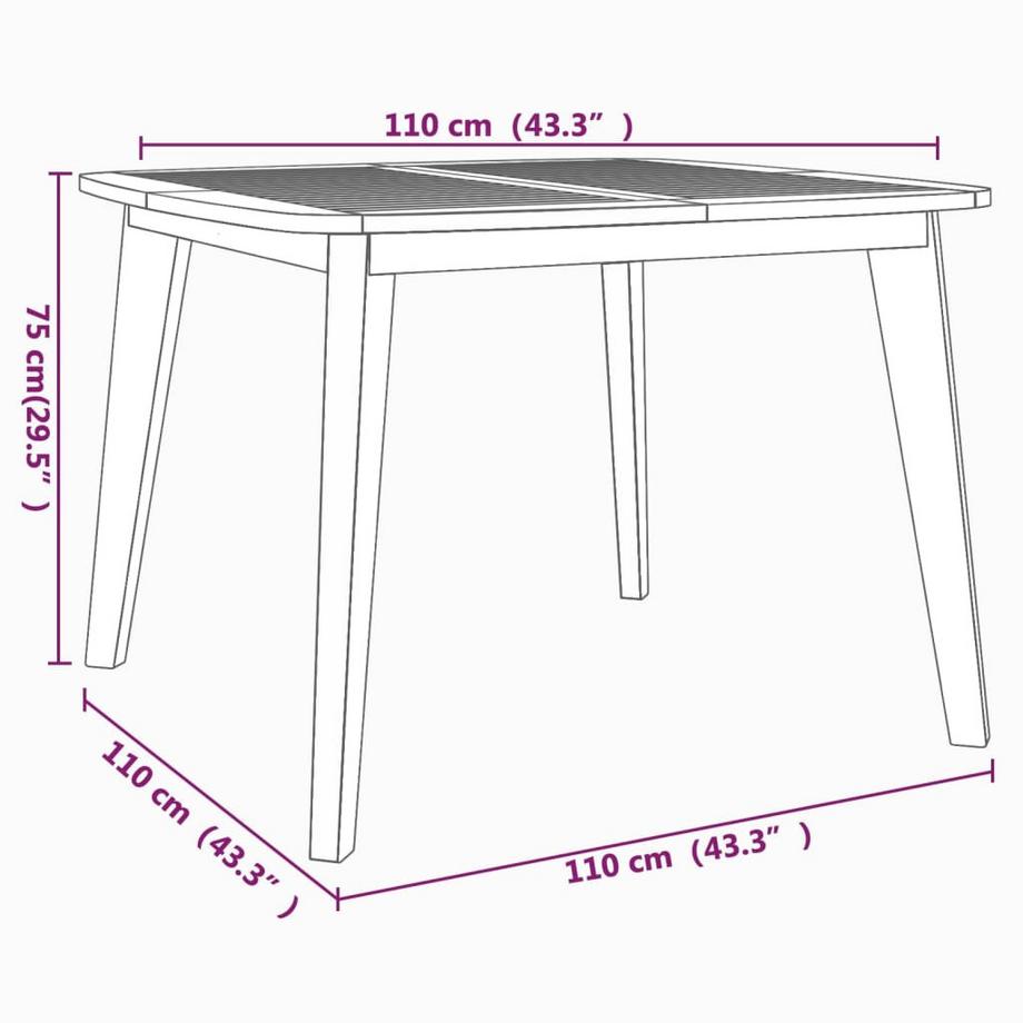VidaXL Gartentisch akazienholz  