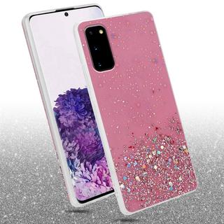 Cadorabo  Housse compatible avec Samsung Galaxy S20 - Coque de protection en silicone TPU flexible avec paillettes scintillantes 