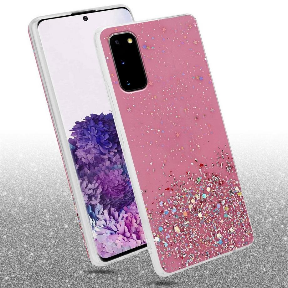Cadorabo  Hülle für Samsung Galaxy S20 TPU Silikon mit funkelnden Glitter 