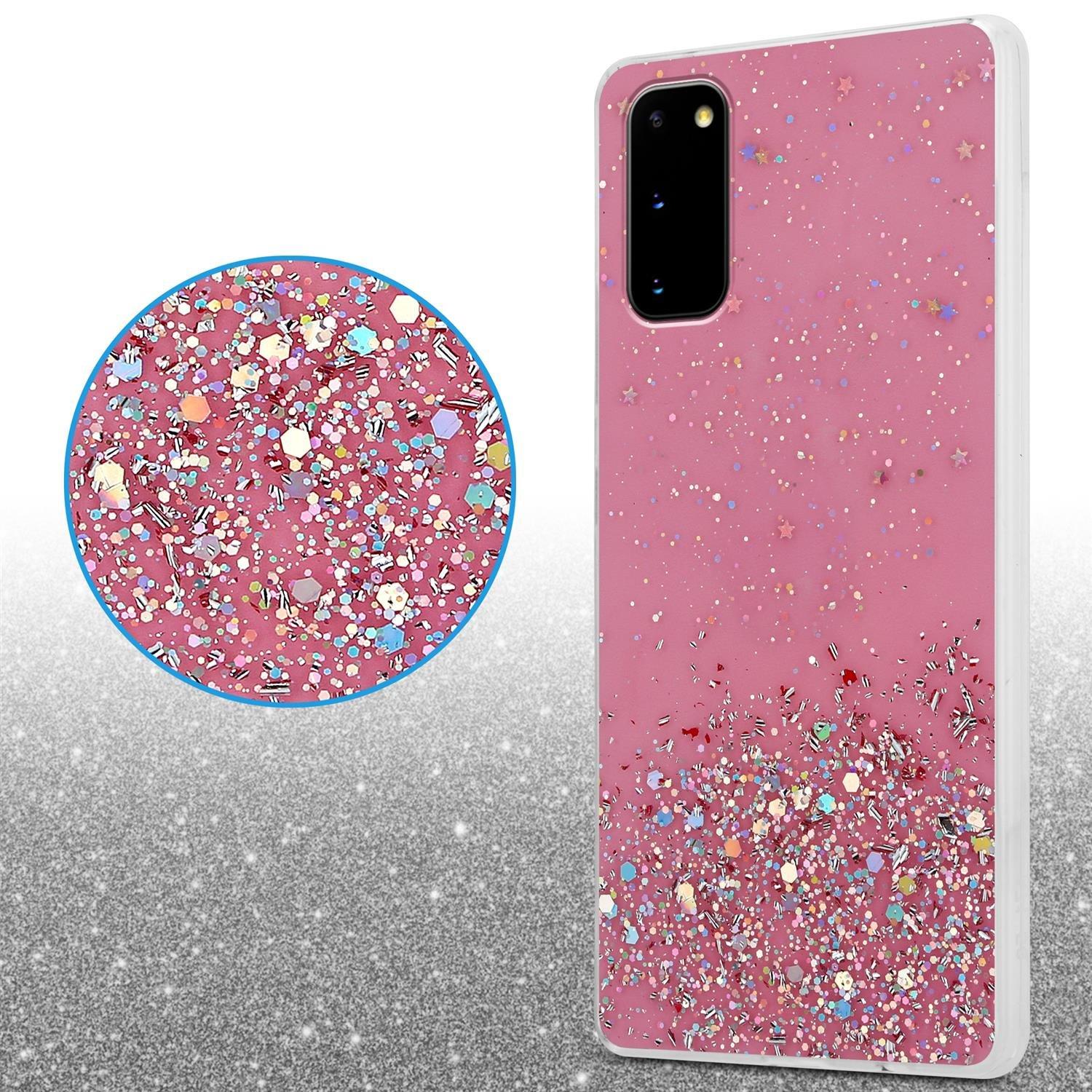 Cadorabo  Housse compatible avec Samsung Galaxy S20 - Coque de protection en silicone TPU flexible avec paillettes scintillantes 