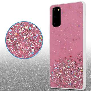 Cadorabo  Housse compatible avec Samsung Galaxy S20 - Coque de protection en silicone TPU flexible avec paillettes scintillantes 