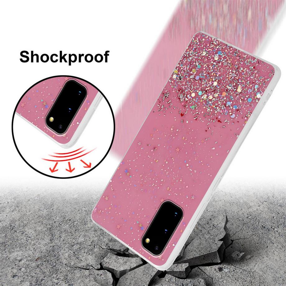 Cadorabo  Hülle für Samsung Galaxy S20 TPU Silikon mit funkelnden Glitter 
