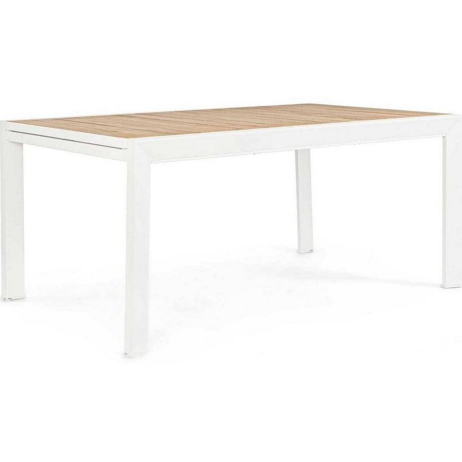 mutoni Table extensible de jardin Belmar blanc 160-240x100  