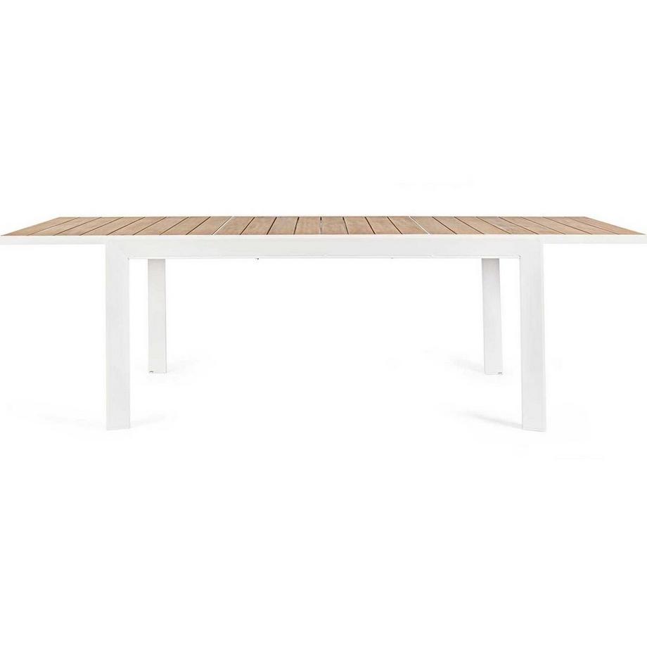 mutoni Table extensible de jardin Belmar blanc 160-240x100  