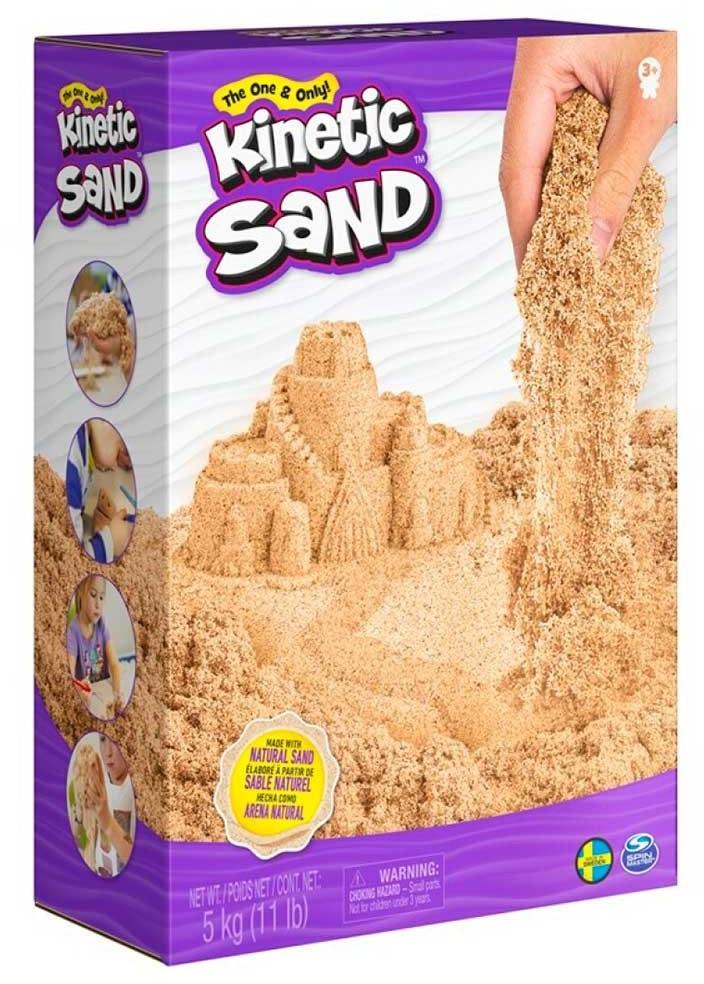 Spin Master  Kinetic Sand , 5 kg di vera sabbia marrone per mescolare, modellare e creare, dai 3 anni in su 