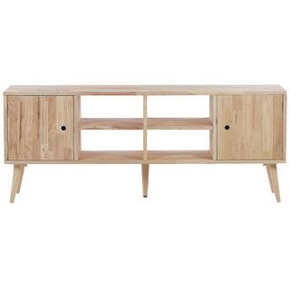Beliani Meuble TV en Bois d'hévéa Scandinave CHANDLER  