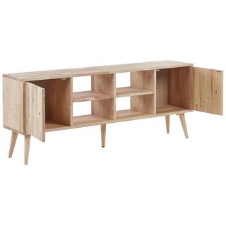 Beliani Meuble TV en Bois d'hévéa Scandinave CHANDLER  
