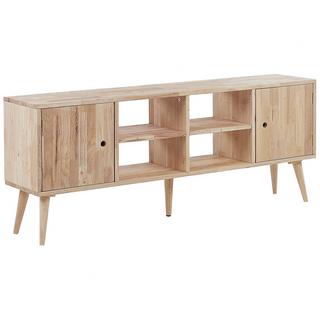 Beliani Meuble TV en Bois d'hévéa Scandinave CHANDLER  