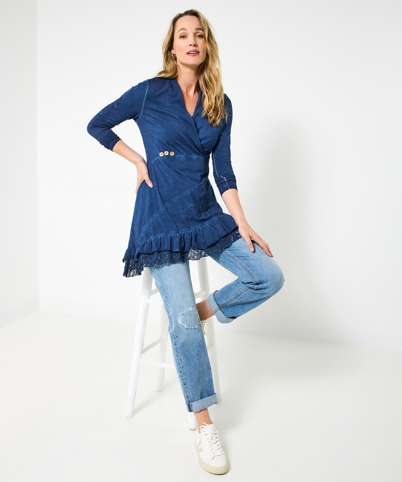 Joe Browns Verwaschenes Jersey Tunika Oberteil  