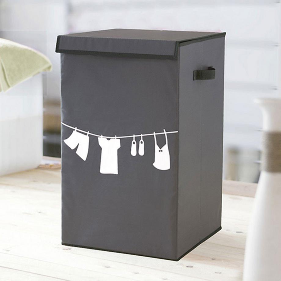 Calicosy Panier à linge pliant avec couvercle  