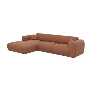 Maison Céphy Grande divano in Tessuto testurizzato Terracotta - Angolo a sinistra - POGNI della Maison Céphy  