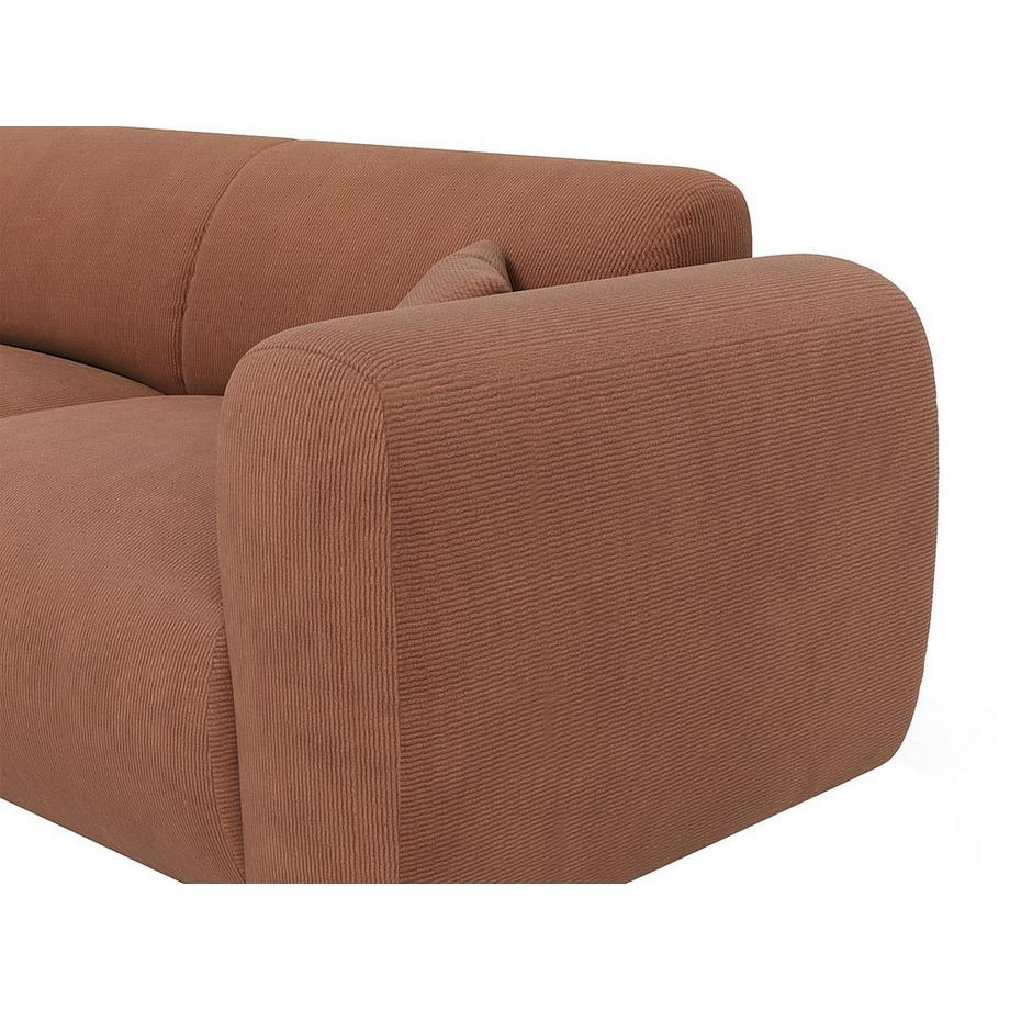 Maison Céphy Grande divano in Tessuto testurizzato Terracotta - Angolo a sinistra - POGNI della Maison Céphy  