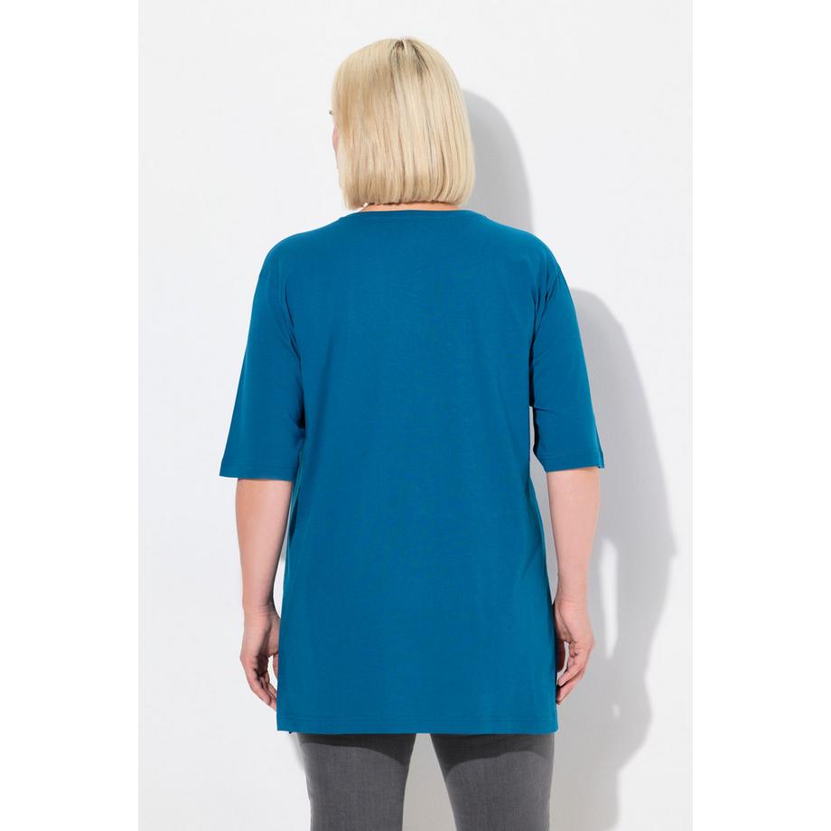 Ulla Popken T-shirt scollo V manica corta vestibilità Relaxed Fit  