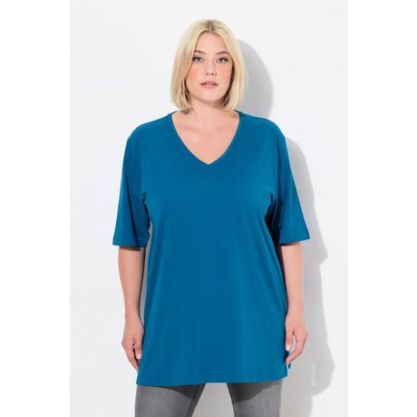 Ulla Popken  T-shirt dalle linee morbide con scollo a V e mezze maniche 