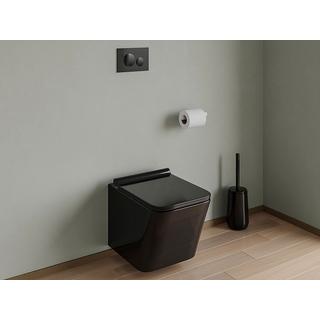Vente-unique Plaque de commande pour WC avec double touche - Noir - OPULUS  