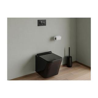 Vente-unique Plaque de commande pour WC avec double touche - Noir - OPULUS  