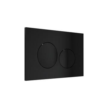 Plaque de commande pour WC avec double touche - Noir - OPULUS