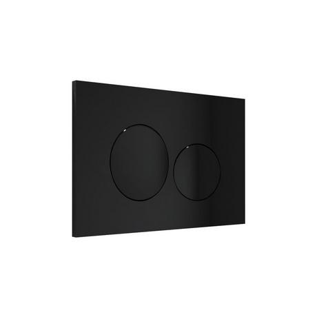 Vente-unique Plaque de commande pour WC avec double touche - Noir - OPULUS  