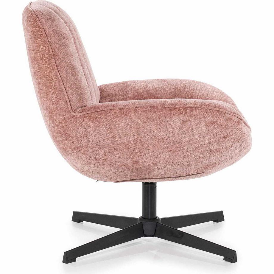 mutoni Fauteuil lounge Derby vieux rose  