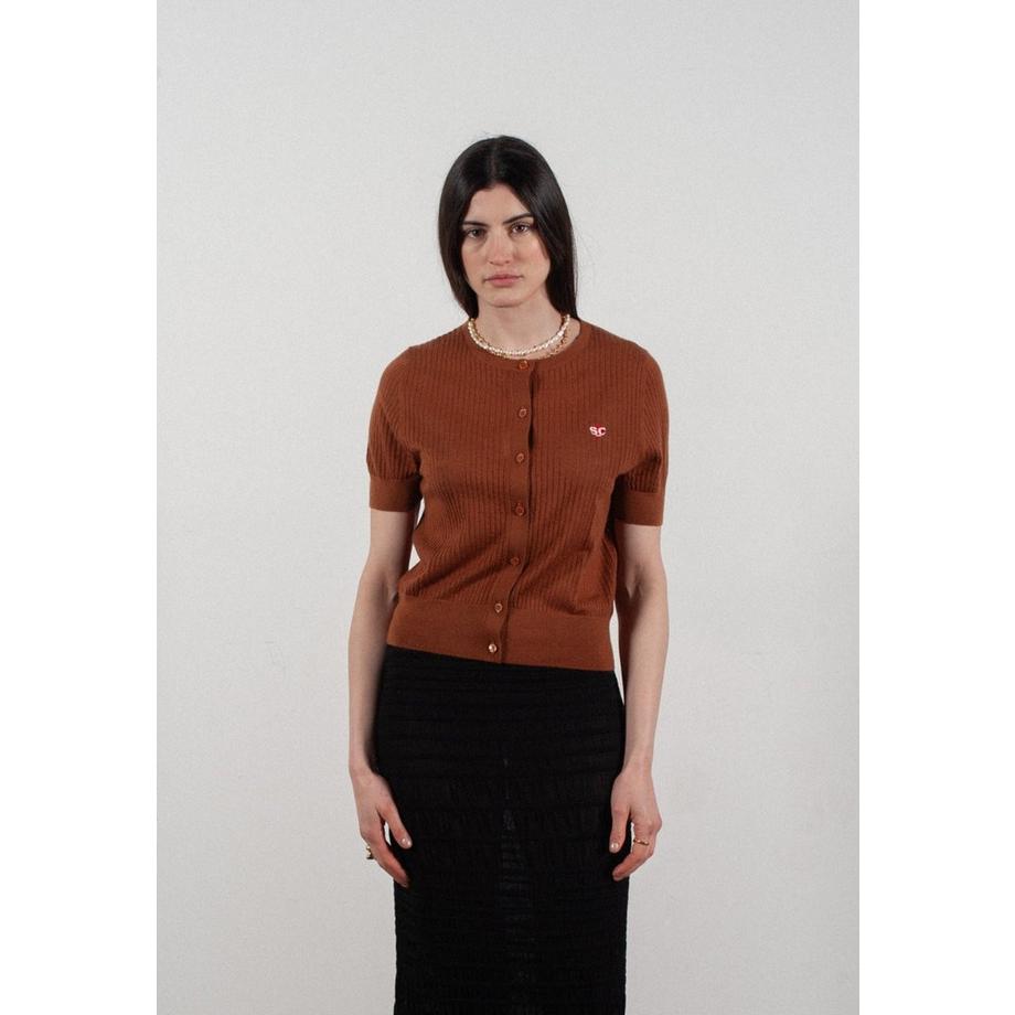 -Cardigan mit Rundhalsausschnitt und kurzen Ärmeln  - FRIDA 6