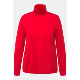 Ulla Popken Classic Rollkragen Langarmshirt mit Raffung  
