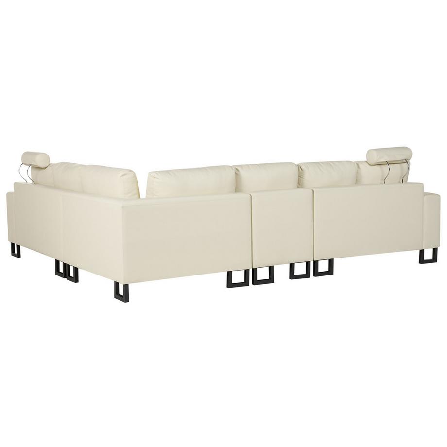 Beliani Ecksofa aus Echtleder  STOCKHOLM  