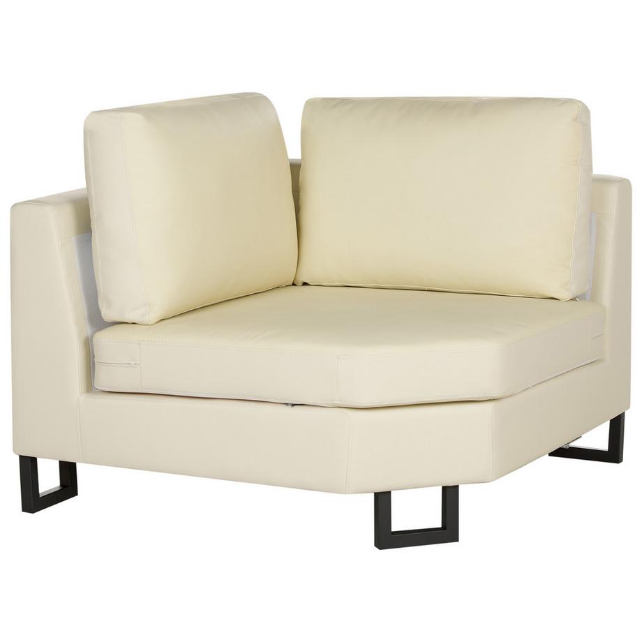 Beliani Ecksofa aus Echtleder  STOCKHOLM  