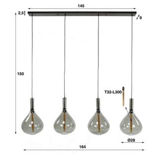 mutoni industrial Hängelampe Drop Smoke Artic 4L  