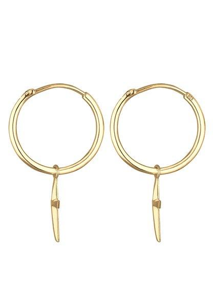 Elli  Ohrringe Creolen Kreuz 