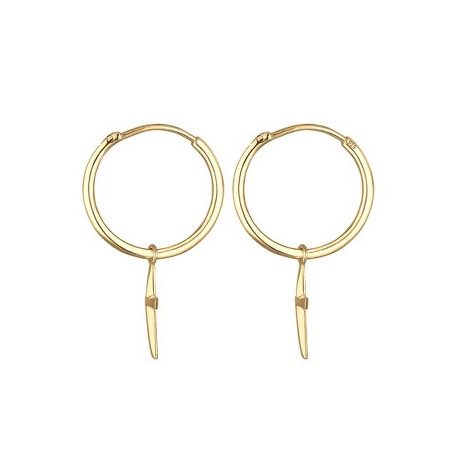 Elli  Ohrringe Creolen Kreuz 