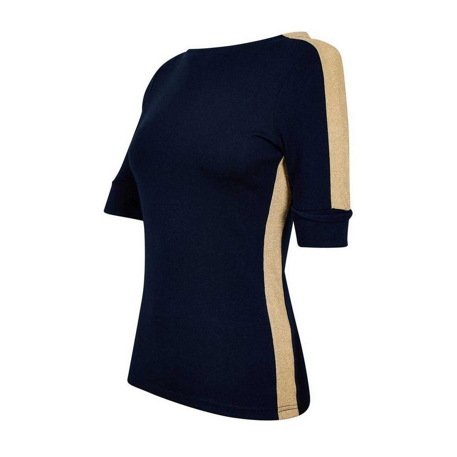 Ralph Lauren T-Shirt Manches ¾ Rayures Contrastées  