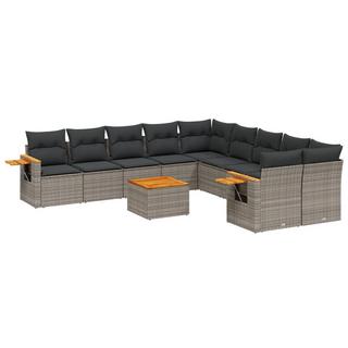 VidaXL Ensemble de canapés de jardin rotin synthétique  