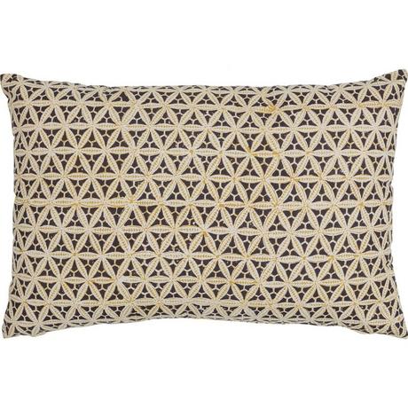 mutoni Coussin Trigon noir moutarde 40x60  