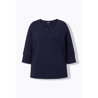 Ulla Popken  Punto-Sweatshirt, Rundhals, 3/4-Arm 