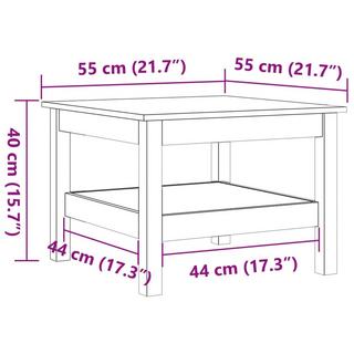 VidaXL Table basse bois de pin  