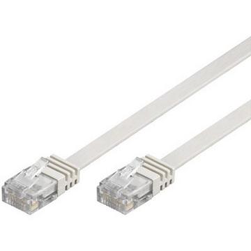 Cavo di rete Cavo patch UTP Cat6 0,5 m, bianco, piatto