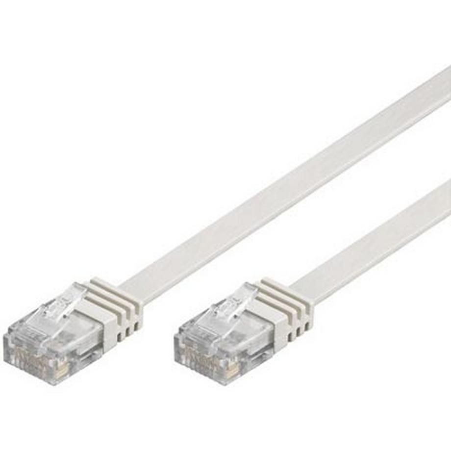 Cavo di rete Cavo patch UTP Cat6 0,5 m, bianco, piatto