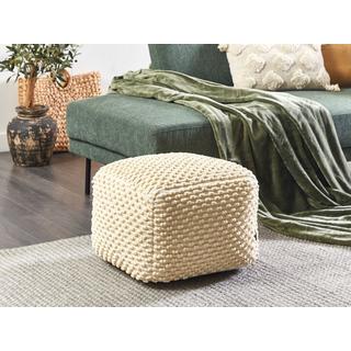 Beliani Pouf aus Baumwolle Boho KINGRI  