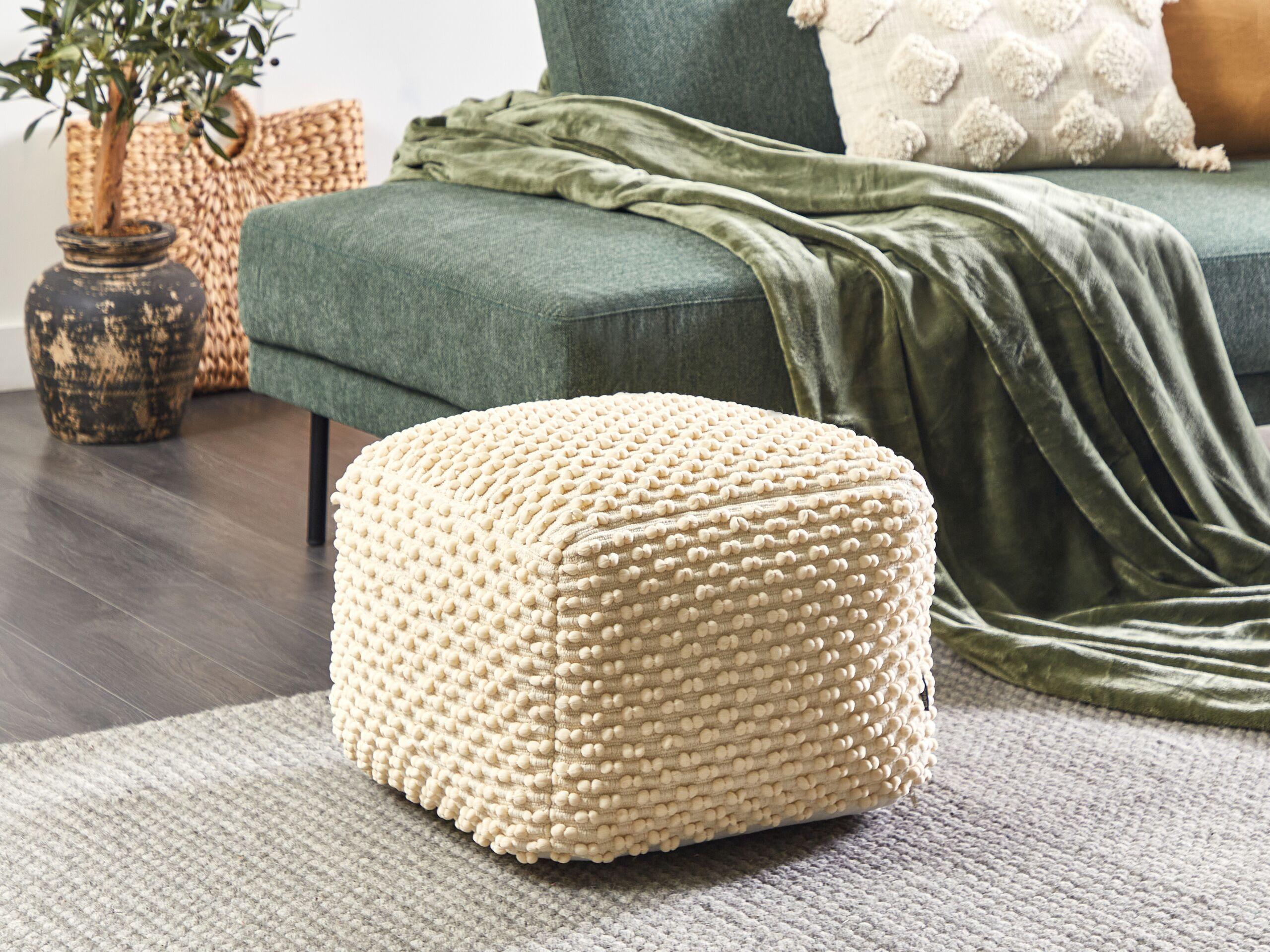 Beliani Pouf aus Baumwolle Boho KINGRI  