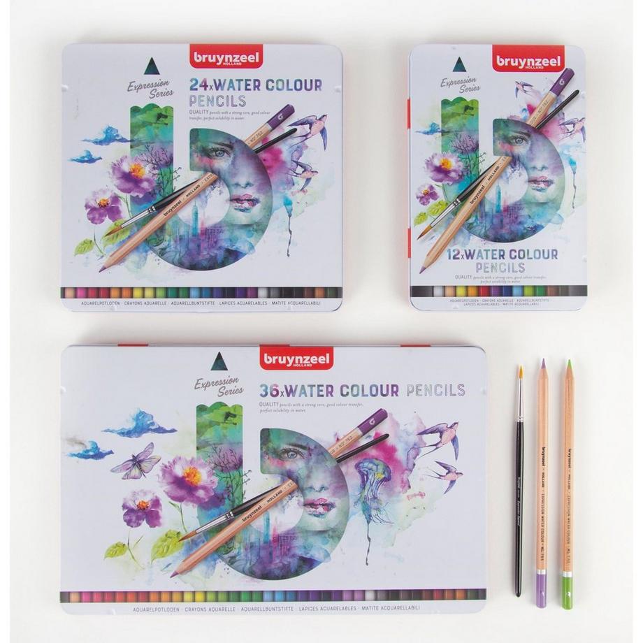 Bruynzeel BRUYNZEEL Aquarellfarbstifte Expression 60313036 36 Farben Metalletui  