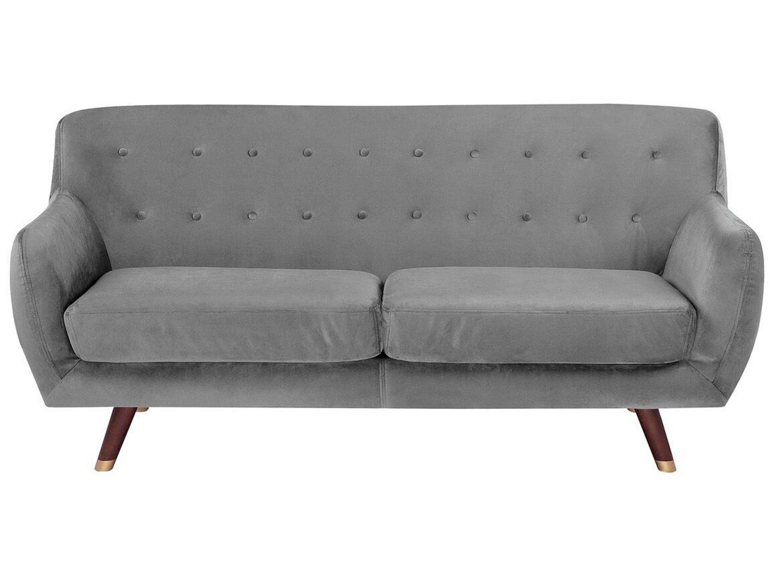 Beliani 3 Sitzer Sofa aus Samtstoff Glamourös BODO  