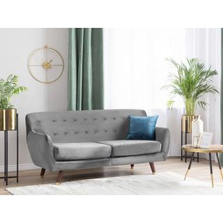 Beliani 3 Sitzer Sofa aus Samtstoff Glamourös BODO  