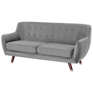 Beliani 3 Sitzer Sofa aus Samtstoff Glamourös BODO  