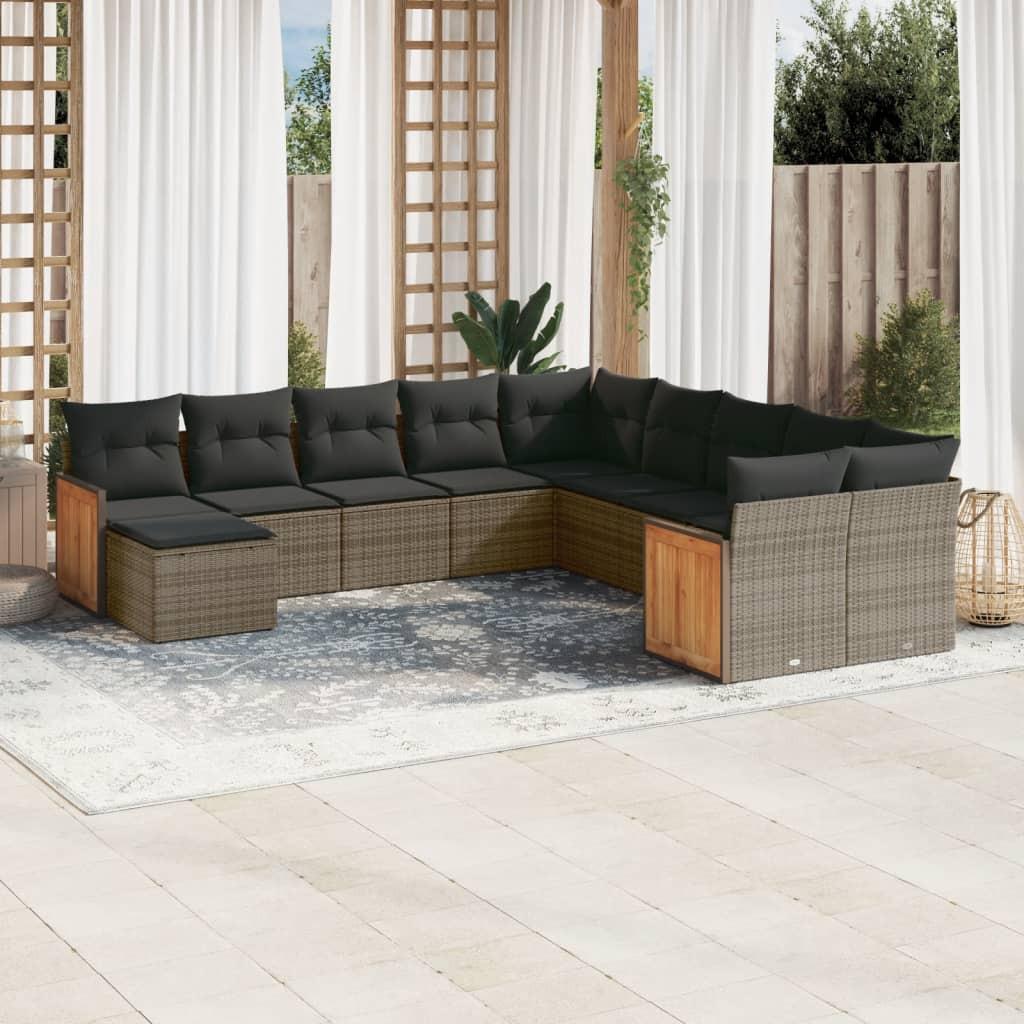 VidaXL set divano da giardino Polirattan  