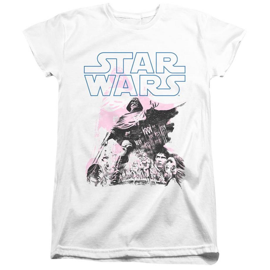 Maglietta Aderente Darth Vader Poster Retrò